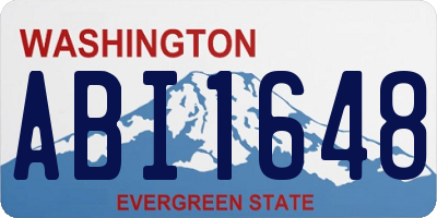 WA license plate ABI1648
