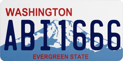 WA license plate ABI1666
