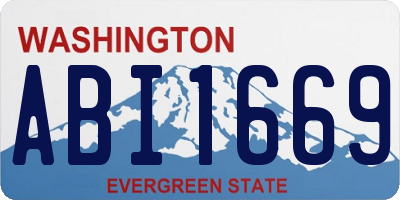 WA license plate ABI1669