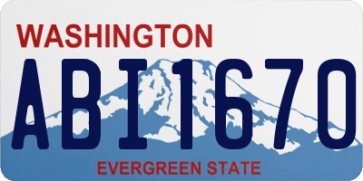 WA license plate ABI1670