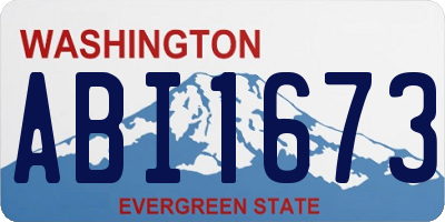 WA license plate ABI1673