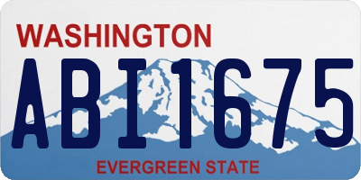 WA license plate ABI1675