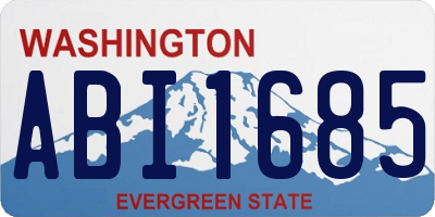 WA license plate ABI1685