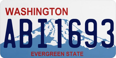 WA license plate ABI1693