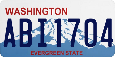 WA license plate ABI1704