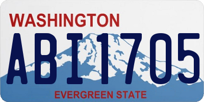 WA license plate ABI1705