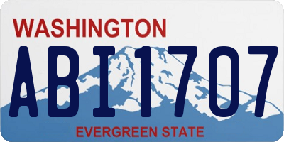 WA license plate ABI1707