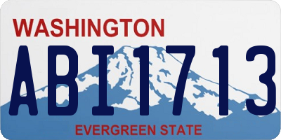 WA license plate ABI1713