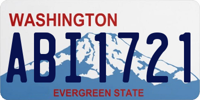 WA license plate ABI1721