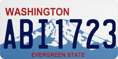 WA license plate ABI1723