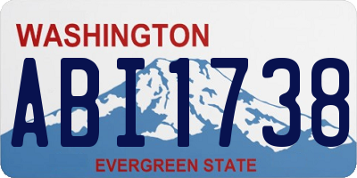 WA license plate ABI1738