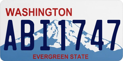 WA license plate ABI1747