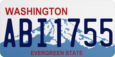 WA license plate ABI1755