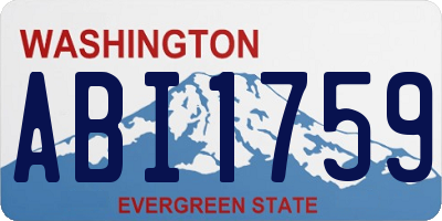WA license plate ABI1759