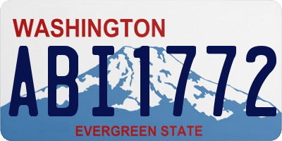 WA license plate ABI1772