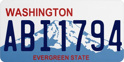 WA license plate ABI1794
