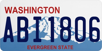 WA license plate ABI1806