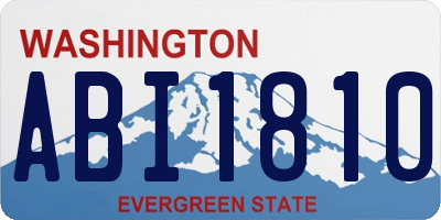 WA license plate ABI1810