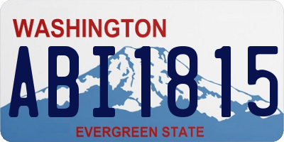 WA license plate ABI1815
