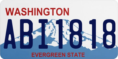 WA license plate ABI1818