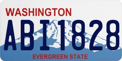 WA license plate ABI1828