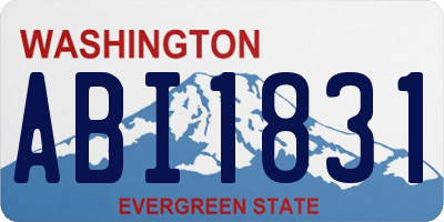 WA license plate ABI1831