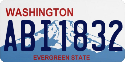 WA license plate ABI1832