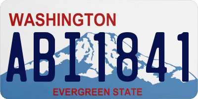WA license plate ABI1841