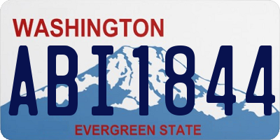 WA license plate ABI1844