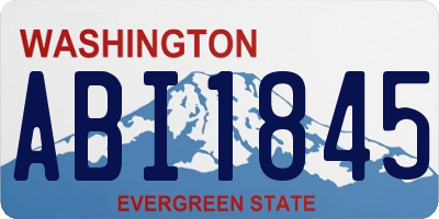 WA license plate ABI1845