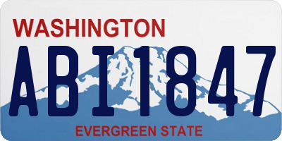 WA license plate ABI1847