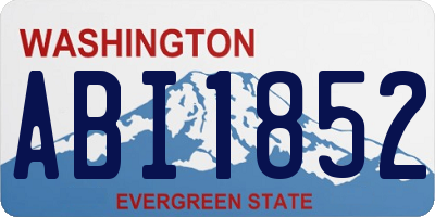 WA license plate ABI1852