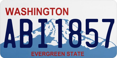 WA license plate ABI1857