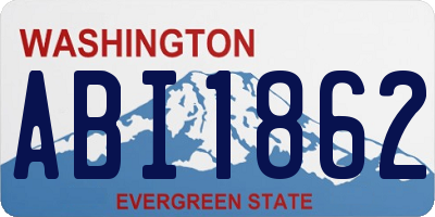 WA license plate ABI1862