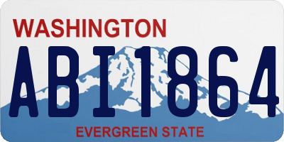 WA license plate ABI1864