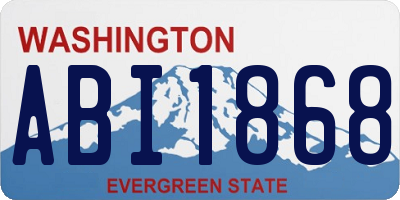 WA license plate ABI1868