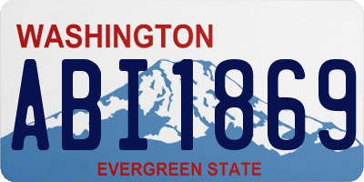 WA license plate ABI1869