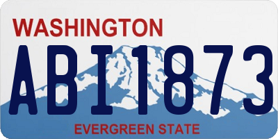 WA license plate ABI1873