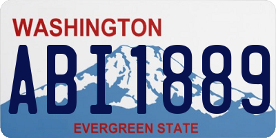 WA license plate ABI1889