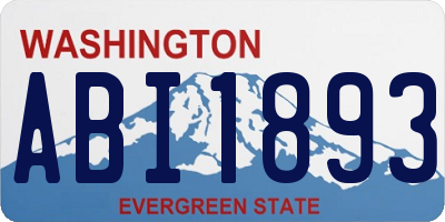 WA license plate ABI1893