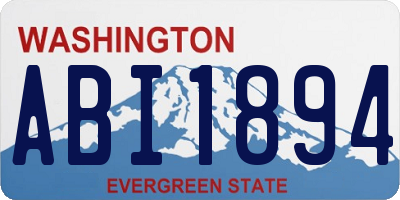 WA license plate ABI1894
