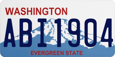 WA license plate ABI1904