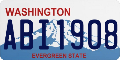 WA license plate ABI1908