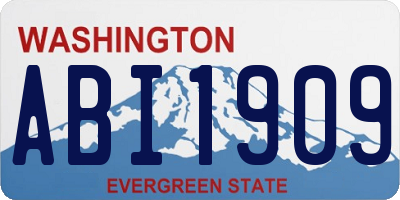 WA license plate ABI1909