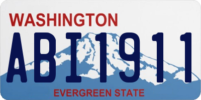 WA license plate ABI1911