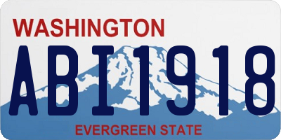 WA license plate ABI1918