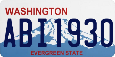 WA license plate ABI1930