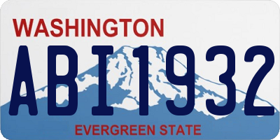 WA license plate ABI1932