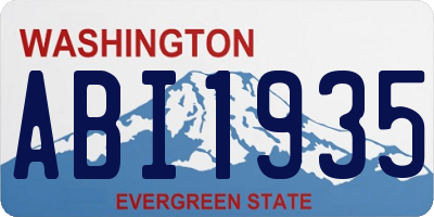 WA license plate ABI1935