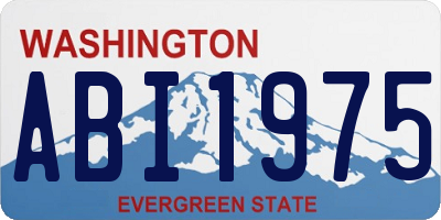 WA license plate ABI1975
